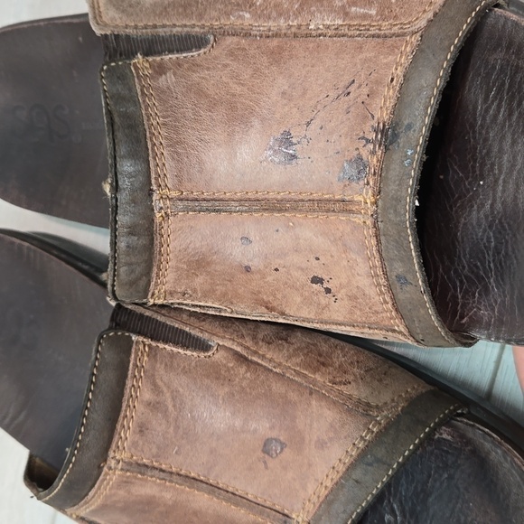 SAS Mens Voyage Leather Wedge Sandals Slide  shoes sz 10.5M - Picture 5 of 15